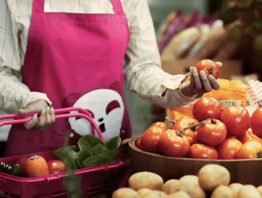 Courier preparing delivery