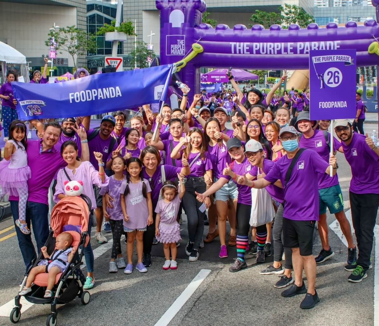Team at an outdoor community event